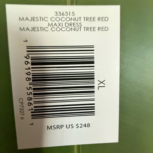 NWT Farm Rio “Majestic Coconut Tree” Red Maxi Dress in size XL 🌴❤️ - Picture 8 of 8